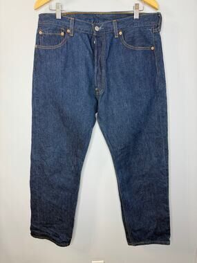 VIntage 90's Y2K Levi's 501 straight Jeans Dark Blue Wash Men's 36x31
